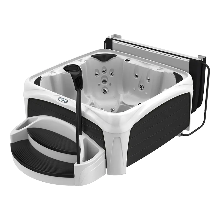 White Diamond Spa with Black Panels