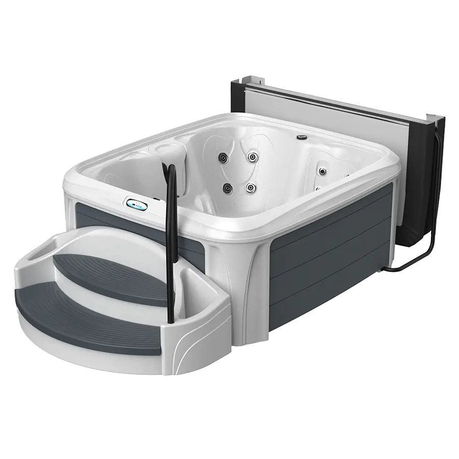 White Diamond Spa with Gray Panels
