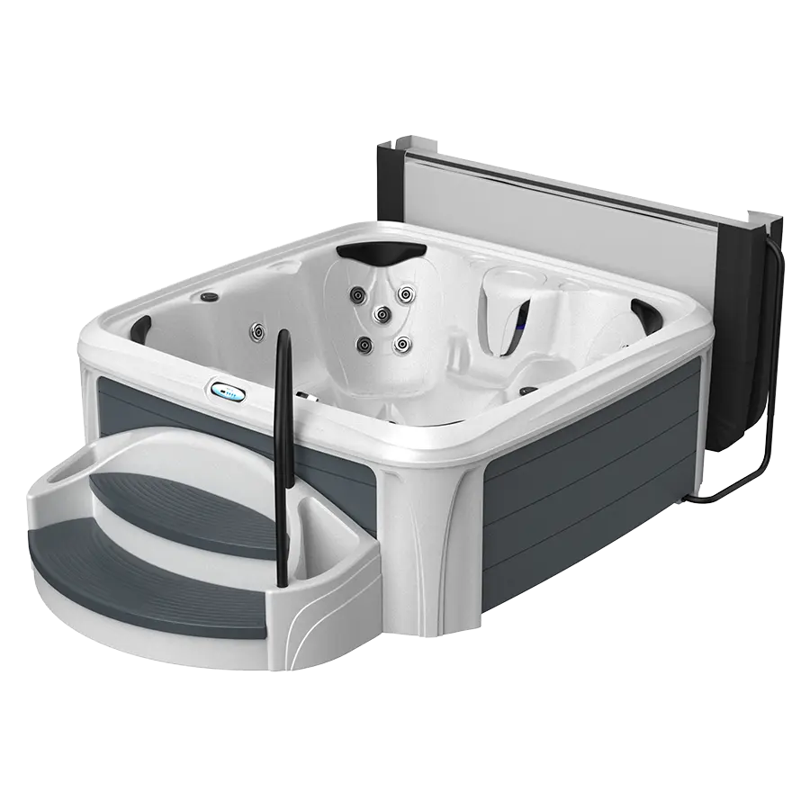 White Diamond Spa with Gray Panels