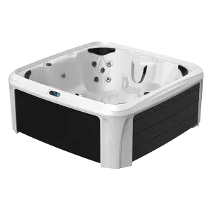 White Diamond Spa with Black Panels