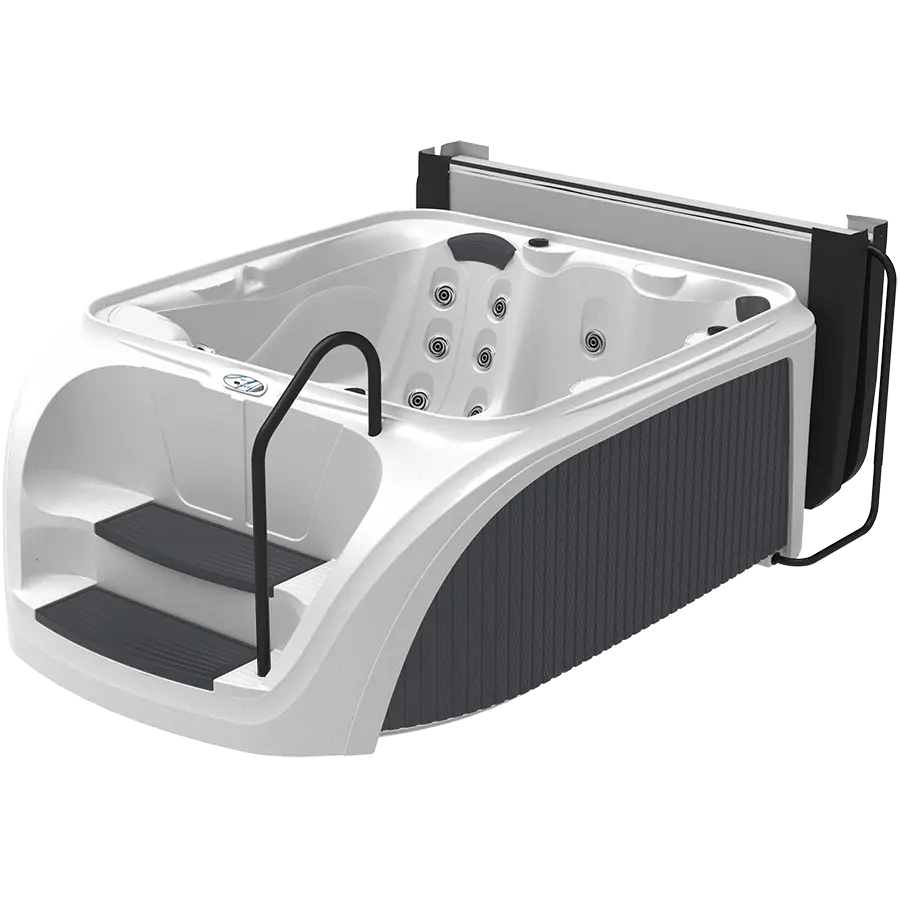 White Diamond Spa with Gray Panels