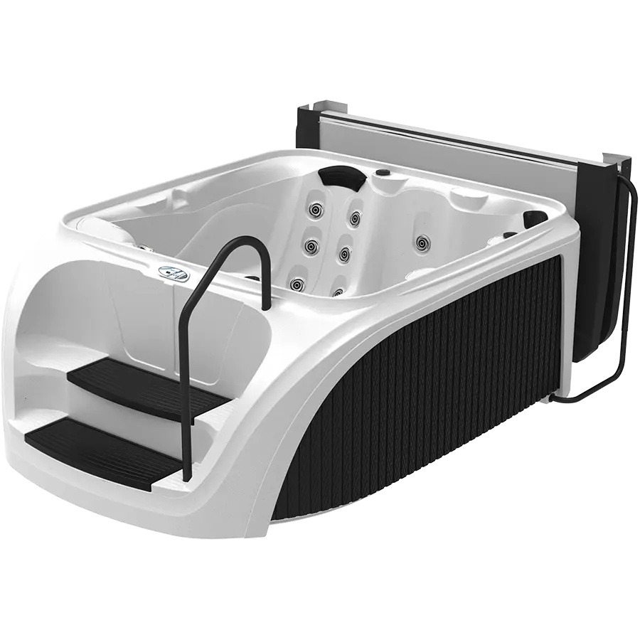 White Diamond Spa with Black Panels