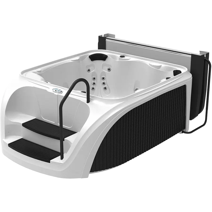 White Diamond Spa with Black Panels