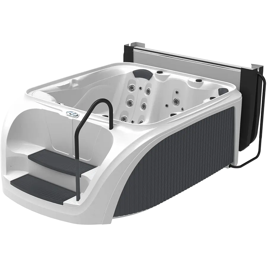 White Diamond Spa with Gray Panels