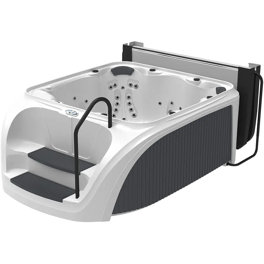 White Diamond Spa with Gray Panels